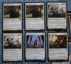 MTG 6x White Rare Lightweilder & Silverblade Paladin Solemn Recruit, Glory-Bound - Image 2