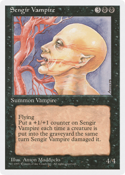 Sengir Vampire - LP - Fourth Edition 4ED Magic MTG - Image 1