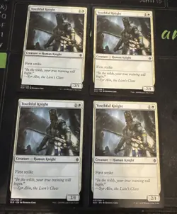 Youthful Knight X4 Throne of Eldraine Magic the Gathering MTG - Image 1