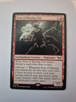 1x MTG Fear of Missing Out Duskmourn: House of Horror Regular 0136 rare NM x1 - Image 1