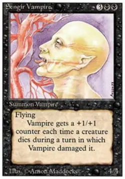 MTG Sengir Vampire, Revised Edition - MP - Image 1