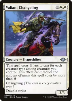 Valiant Changeling 34 MH1 MTG Szikszai Shapeshifter Changeling Uncommon MTG Foil - Image 1