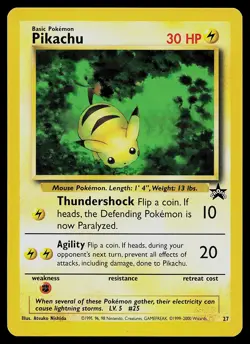 Pokemon Card - Pikachu WOTC Black Star Promo 27 Bumblebee - Image 1