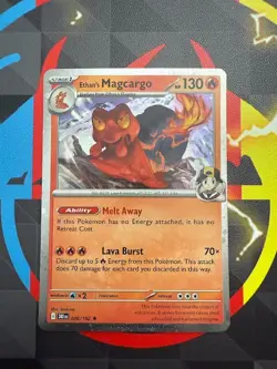 Ethan's Magcargo 036/182 Pokemon Destined Rivals Cosmos Holo Card TCG - Image 1