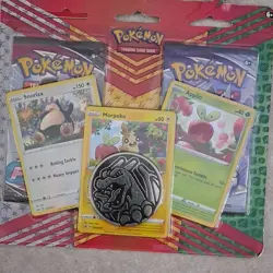 Pokemon TCG Snorlax and Friends Booster 2 Packs 3 Cards Snorlax Morpeko - Image 1