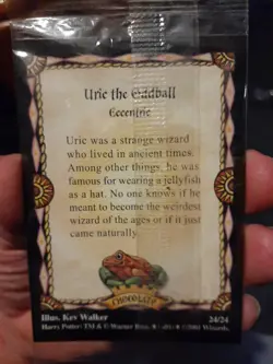 2001 Wizards Harry Potter Urie The Oddball Card Sealed - Image 2