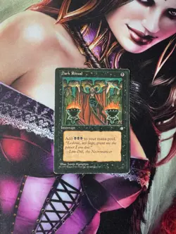 MTG ~ Dark Ritual ~ Ice Age #120 ~ Vintage ~ Heavily Played - Image 1