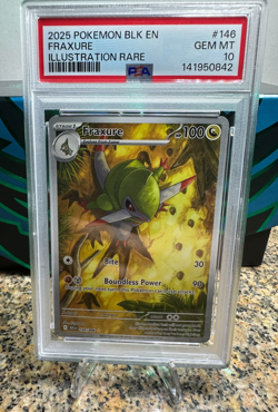 PSA 10 Fraxure 146 Pokemon Black Bolt Illustration Rare - Image 1