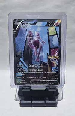Mewtwo V Alternate Art 072/078 Holo Full Art Pokemon Go MINT - Image 4