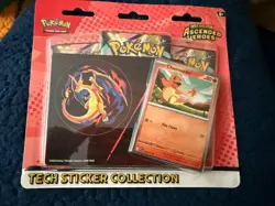 Pokemon Mega Evolution Ascended Heroes 3Pack Tech Sticker Collection Charmander - Image 1