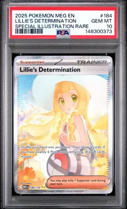 Lillie's Determination - 184/132 - English Pokemon Card - PSA 10 Gem Mint #L157 - Image 1