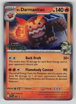N's Darmanitan (Prerelease) 181 Holo Promo Scarlet & Violet Promo Pokemon NM - Image 1