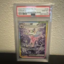 2025 Pokemon PRE EN 🌟RARE 🌟- Prismatic Evolutions #155 Espeon Ex PSA 10 SIR - Image 1