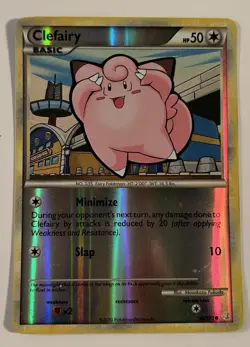 Pokemon Clefairy Reverse Holo Card Heart Gold & Soul Silver 60/123 LP - Image 1