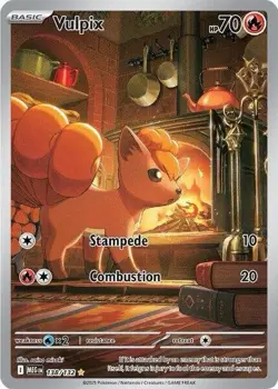 Vulpix 🔥 138/132 Illustration Rare Holo NM Pokemon Me01: Mega Evolution - Image 1
