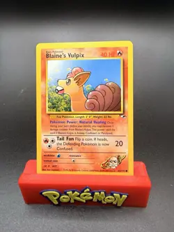 Blaine's Vulpix 65/132 Gym Heroes Series Common Basic Pokemon Card WOTC NM - Image 1