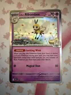 Pokemon TCG Lillie's Ribombee SVP183 Pre Release Promo Journey Together - Image 1