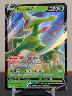 Pokemon Virizion V #SWSH295 Black Star Promo English - Image 1
