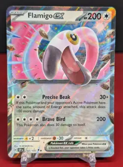 Pokemon Flamigo ex #160/191 English Surging Sparks Double Rare - Image 1