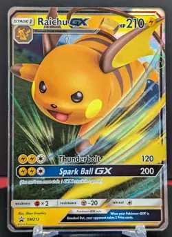 Pokemon Raichu GX #SM213 English Black Star Promo - Image 1