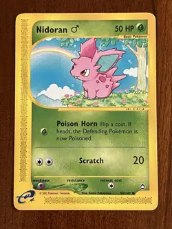 Nidoran M 96/147 Non Holo Aquapolis E-Reader Pokemon TCG - Image 1