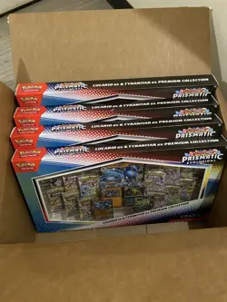 Pokemon Prismatic Evolutions Lucario EX Tyranitar EX Premium Collection LOT OF 4 - Image 2