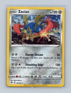 Zacian (Cracked Ice Holo) 139/192 Holo Holo Rare Deck Exclusives Pokemon LP - Image 1