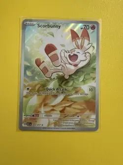 Scorbunny Full Art 225/217 Ascended Heroes Pokemon TCG Illustration Rare NM - Image 1