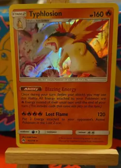 Pokemon TCG Typhlosion 42/214 Sm-Lost Thunder Holo - Image 1