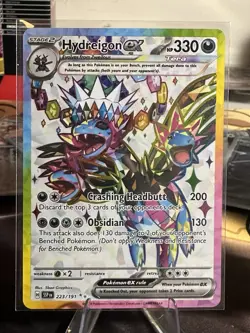 Hydreigon ex Ultra Rare SV08: Surging Sparks 223/191 NM Pokemon TCG - Image 1