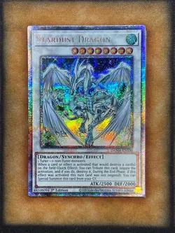 Yugioh Stardust Dragon DAMA-EN100 Starlight Rare 1st Edition NM - Image 1