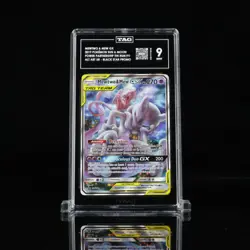 TAG 9 POKEMON MEWTWO & MEW GX BLACK STAR PROMO SM191 POWER PARTNER TIN - Image 1