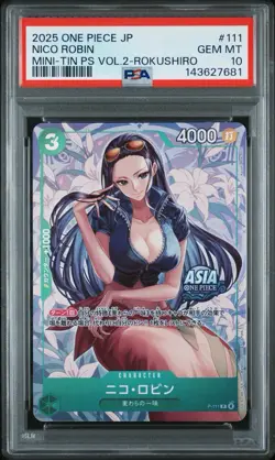 JP One Piece Mini-Tin Pack Set Vol.2 Sequential PSA 10 Set: Bonney, Robin, Nami - Image 3