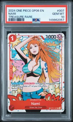 2024 One Piece Wings Of The Captain Nami (Treasure Rare) PSA 10 #007 - Image 1