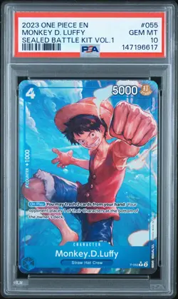 ONE PIECE 2023 MONKEY D. LUFFY SEALED BATTLE KIT VOL.1 #055 PSA 10 - Image 1