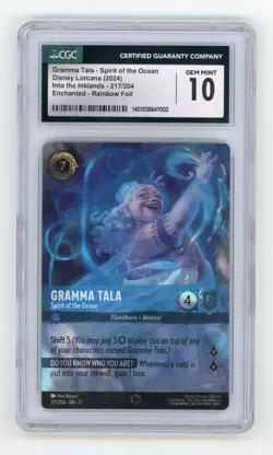 Disney Lorcana Gramma Tala-Spirit Of Ocean Enchanted Foil #217 CGC 10 - Image 1