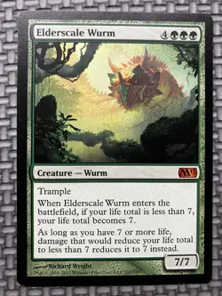 Magic the Gathering Elderscale Wurm Core Set 2013 (M13) Regular MTG - Image 1