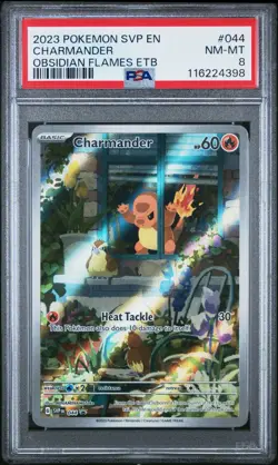 2023 Pokemon SVP EN Promo Charmander Obsidian Flames ETB #044 PSA 8 NM-MT - Image 1
