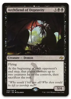 Archfiend of Depravity #62 (NM) Fate Reforged FRF Magic MTG - Image 1