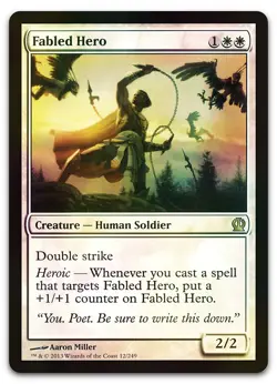 Fabled Hero #12 (Foil) (NM) Theros THS Magic MTG - Image 1