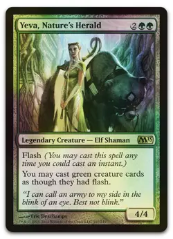 Yeva, Nature's Herald #197 (Foil) (NM) Magic 2013 M13 Magic MTG - Image 1