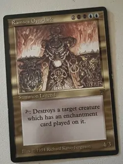 Magic the Gathering MTG Legends Ramses Overdark NM- (Beta Bob) - Image 1