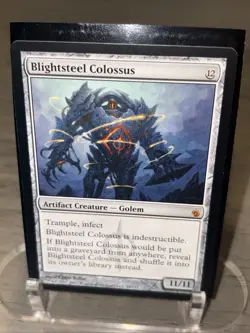 MTG Magic Blightsteel Colossus Mirrodin Besieged 2011 NM (C) - Image 1