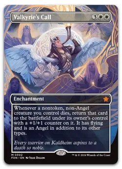 Valkyrie's Call (Borderless) #302 (NM) Foundations FDN Magic MTG - Image 1