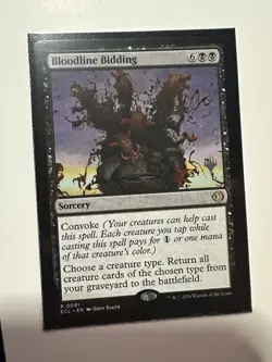 Bloodline Bidding MTG Lorwyn Eclipsed #R 91 Promo Pack regular Stamped - Image 1