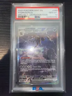 2025 POKEMON WHT EN-WHITE FLARE SPECIAL ILLUSTRATION RARE HYDREIGON EX PSA 10 - Image 3