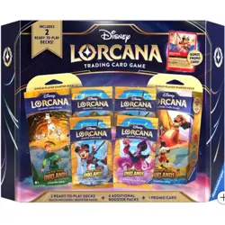 Disney Lorcana TCG: 2 Ready-to-Play Decks - 1 Booster Pack, 4 Additional Booster - Image 1