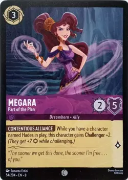 54/204 MEGARA PART OF THE PLAN EN8 COMMON DISNEY LORCANA CARD - Image 1