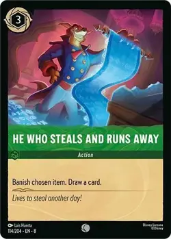 He Who Steals and Runs Away 114/204 COLD FOIL Reign of Jafar Disney Lorcana - Image 1