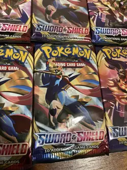 Pokemon Sword & Shield Booster Pack Lot - 10 Packs Trading Card Game English - Image 1